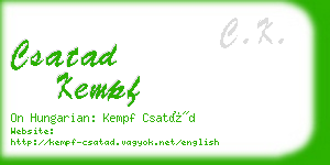 csatad kempf business card